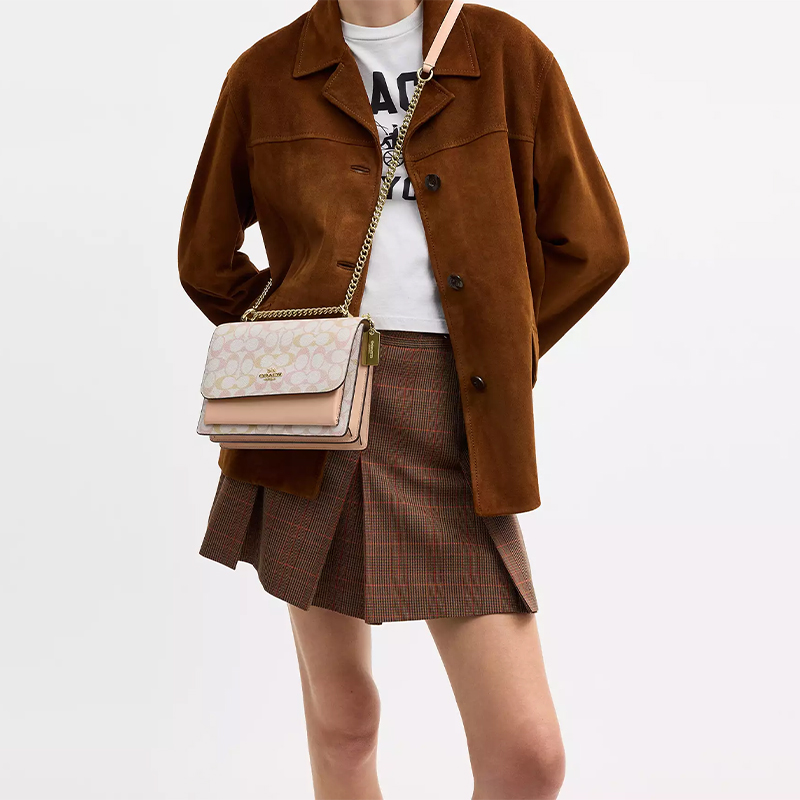 COACH Klare Coated Canvas With - Chalk Bag 评论和价格
