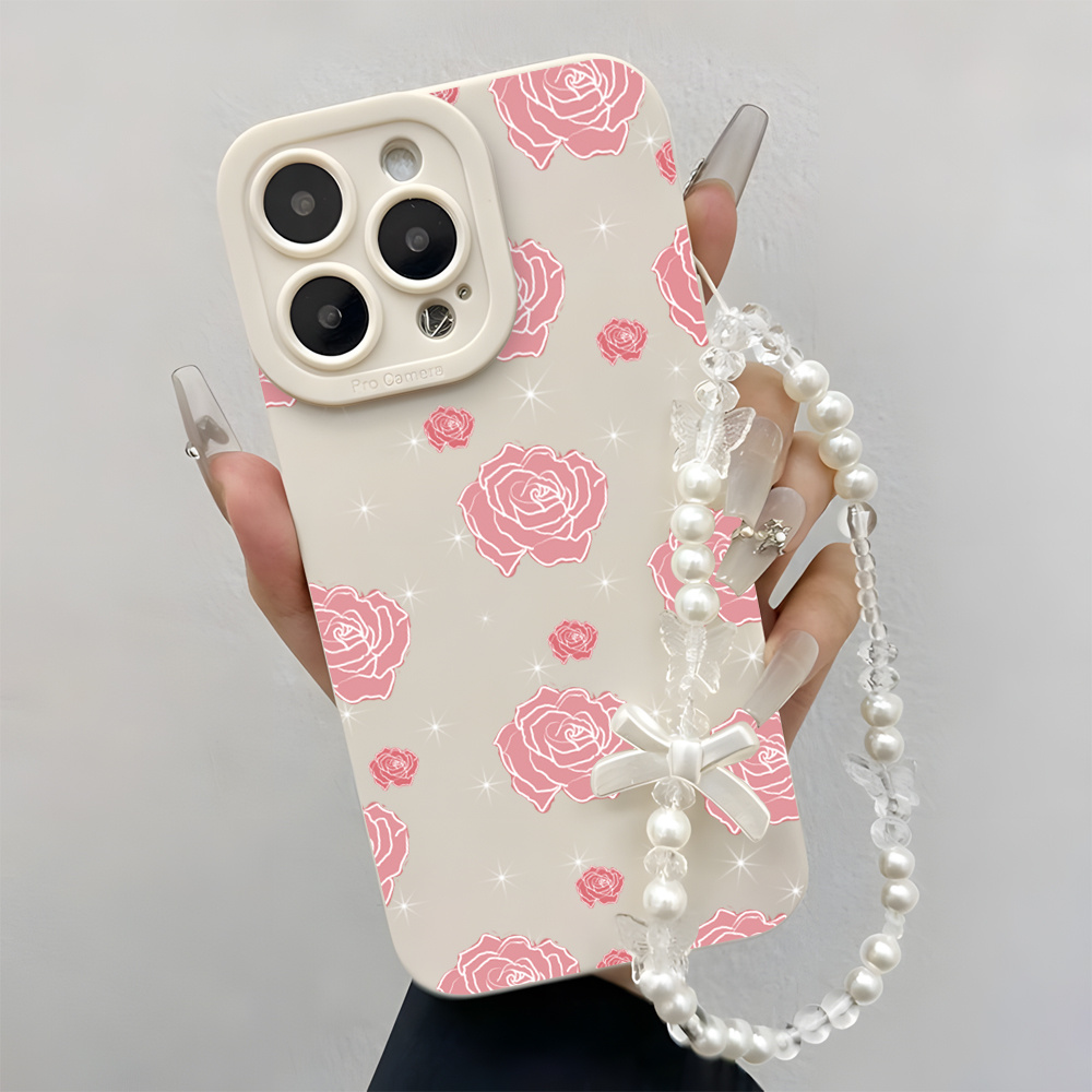 Pink Rose INS Wrist Strap Phon - Wrist Wraps 评论和价格