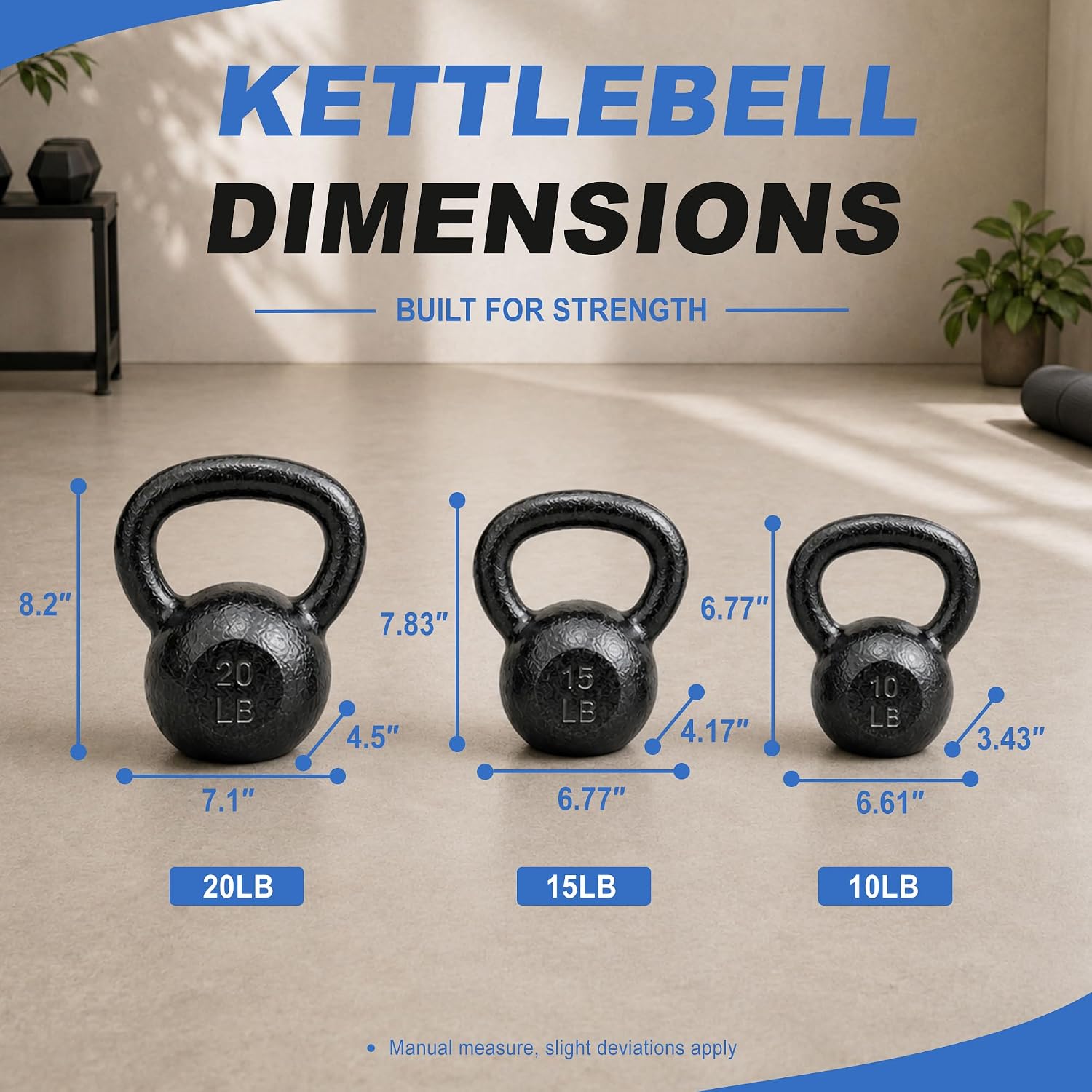Cast Iron Kettlebells 5-50 LB  - Kettlebell 评论和价格